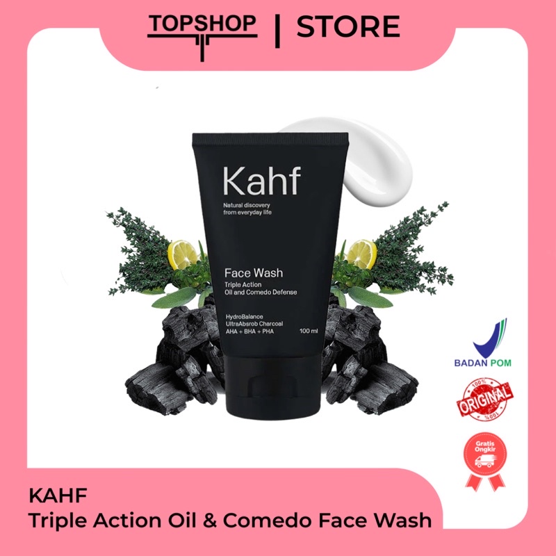Jual Kahf Triple Action Oil and Comedo Defense Face Wash 100 ml