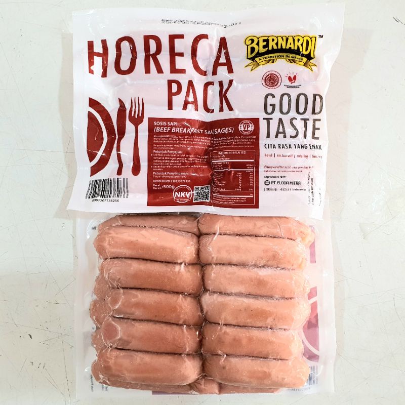 Jual Bernardi Sosis Sapi Beef Breakfast Sausage 500g Shopee Indonesia