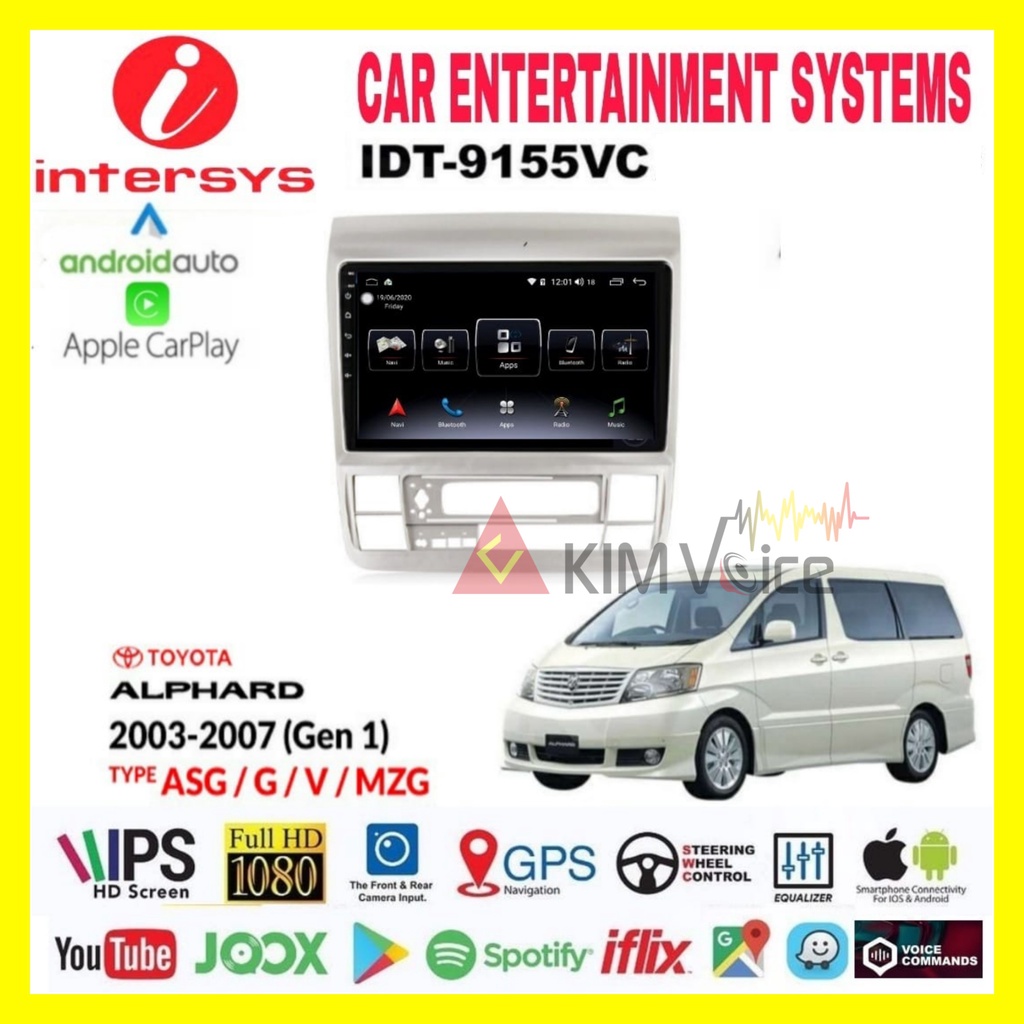 Jual Head Unit Android Intersys 9 inch OEM Toyota Alphard 2003-2007 ...