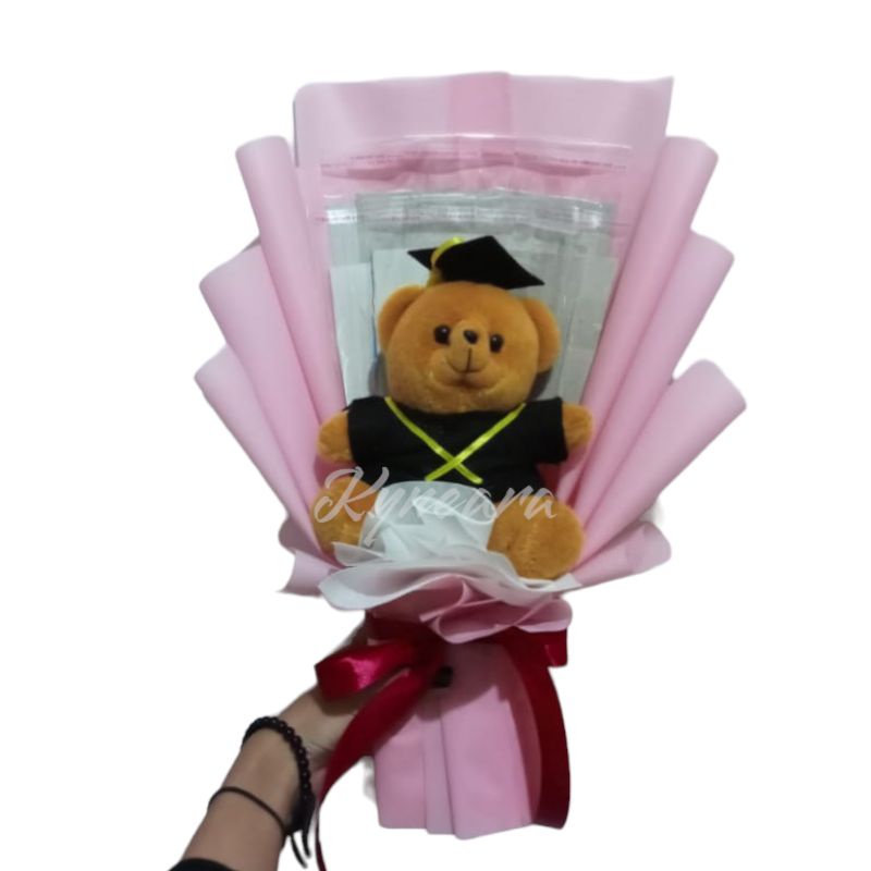 Jual Buket Boneka Wisuda Uang Kosongan 10 Lembar Tanpa PO Ready Custom