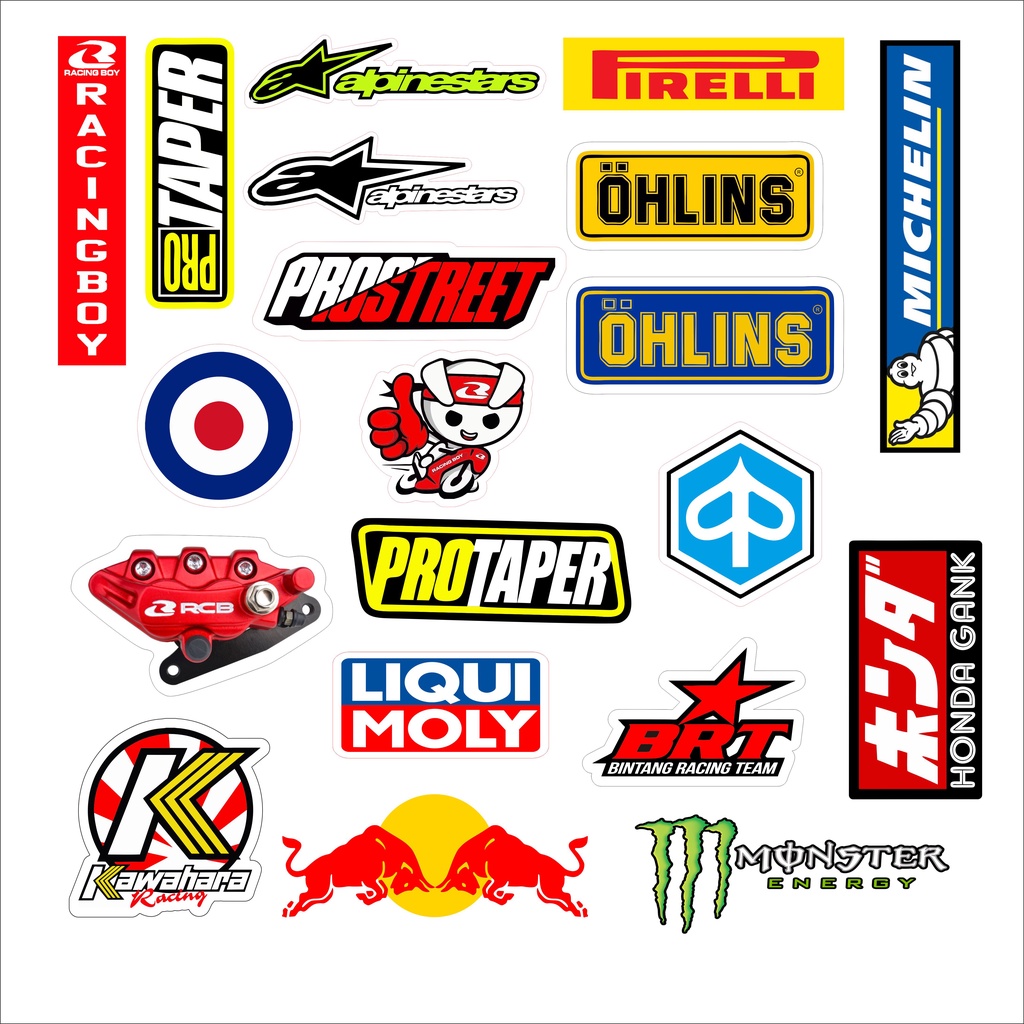 Jual STIKER RACING STICKER BRAND DISTRO BISA PILIH HYPEBEAST LOCALBRAND ...