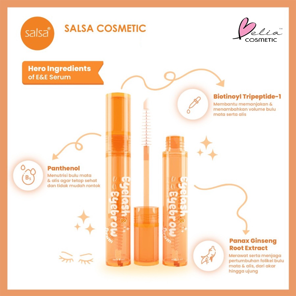 Jual Belia Salsa Lip Glow Serum Eyelash Eyebrow Serum Ml Serum