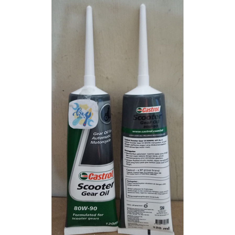 Jual Oli Gardan Castrol Scooter Gear Oil Motor SAE 80W90 120ml 100
