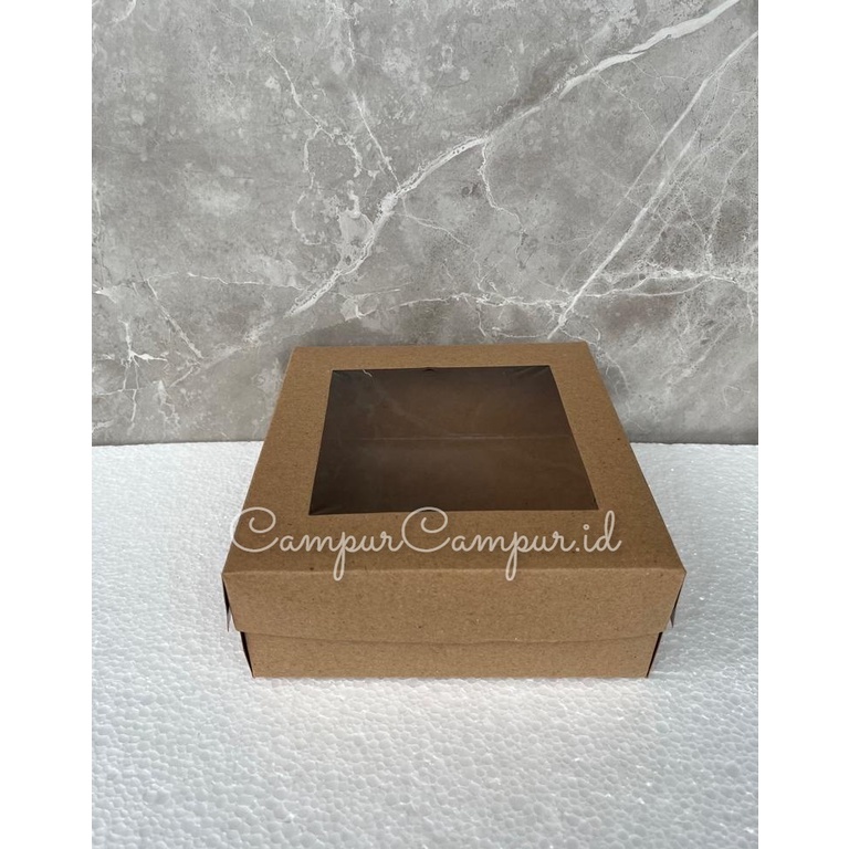 Jual Box Kraft window Dus Jendela 20x20x7 Dus Roti /Kotak Nasi /Box ...