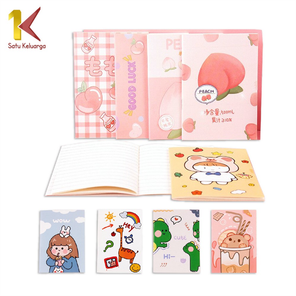 Jual Satu Keluarga Buku Tulis Mini Notebook A25 Buku Catatan Cartoon