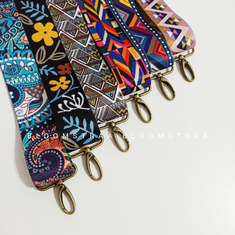 Bag Straps Motif 38mm hardware ATG Bakar Tali Tas Selempang Panjang Strap lebar 3 8 cm