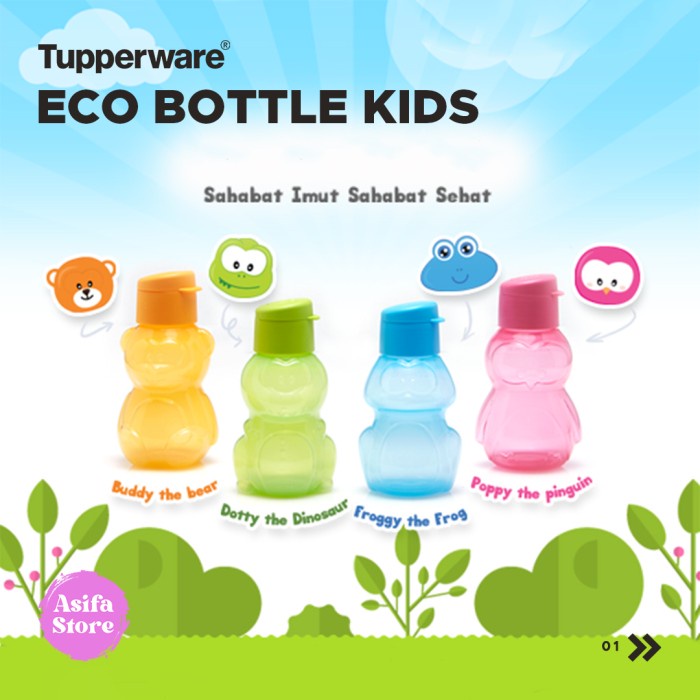 Jual Tupperware Eco Bottle Kids - Botol Minum Anak Gemas Lucu Kekinian ...