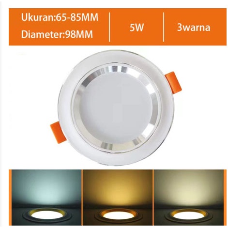 Jual Lampu Downlight LED 5 Watt Waseo (Putih Dan Warm White) | Shopee ...