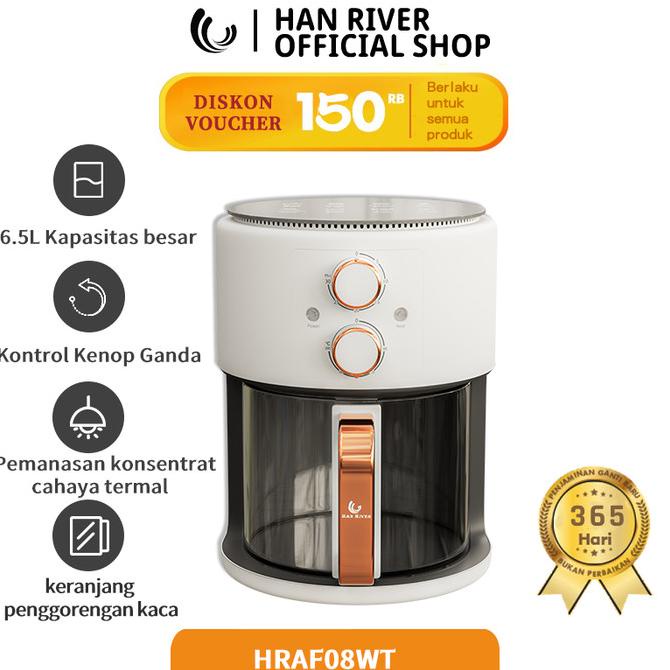Jual Han River Air Fryer Low Watt Air Fryer Kaca Visual Kapasitas Tinggi Bernadettepatricia154