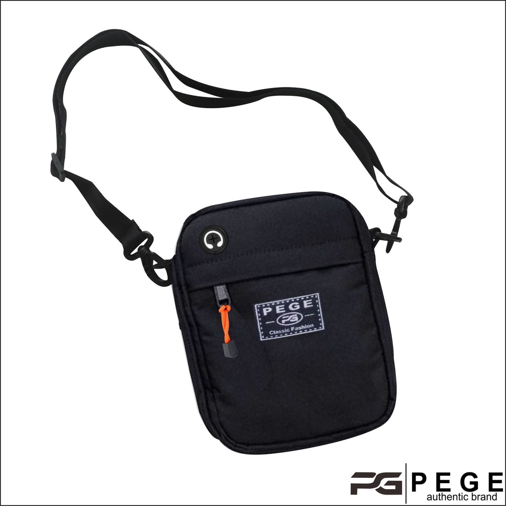 Jual Tas Selempang Bahu Pria Pege Model Simpel Polos Hitam - PG 8931 ...