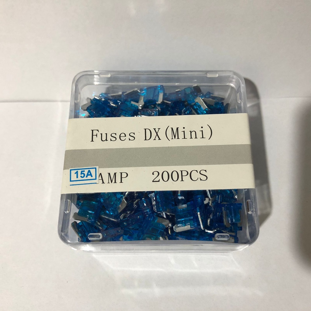 Jual skring sekring fuse tancap buntung mini 15A 1 kotak isi 200 pcs ...