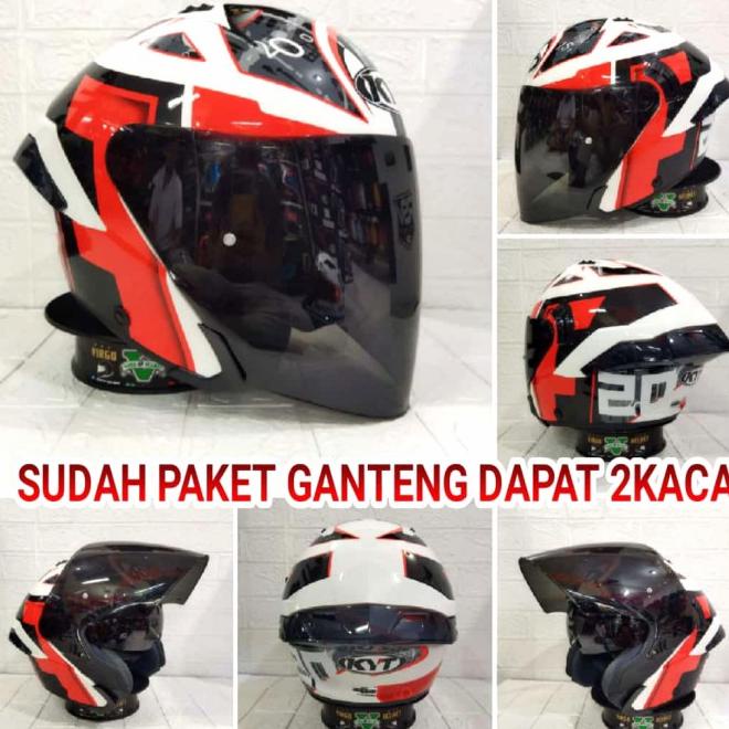 Jual Helm Kyt Nfj Fabio Quartararo Paket Ganteng Visor Drak Smoke
