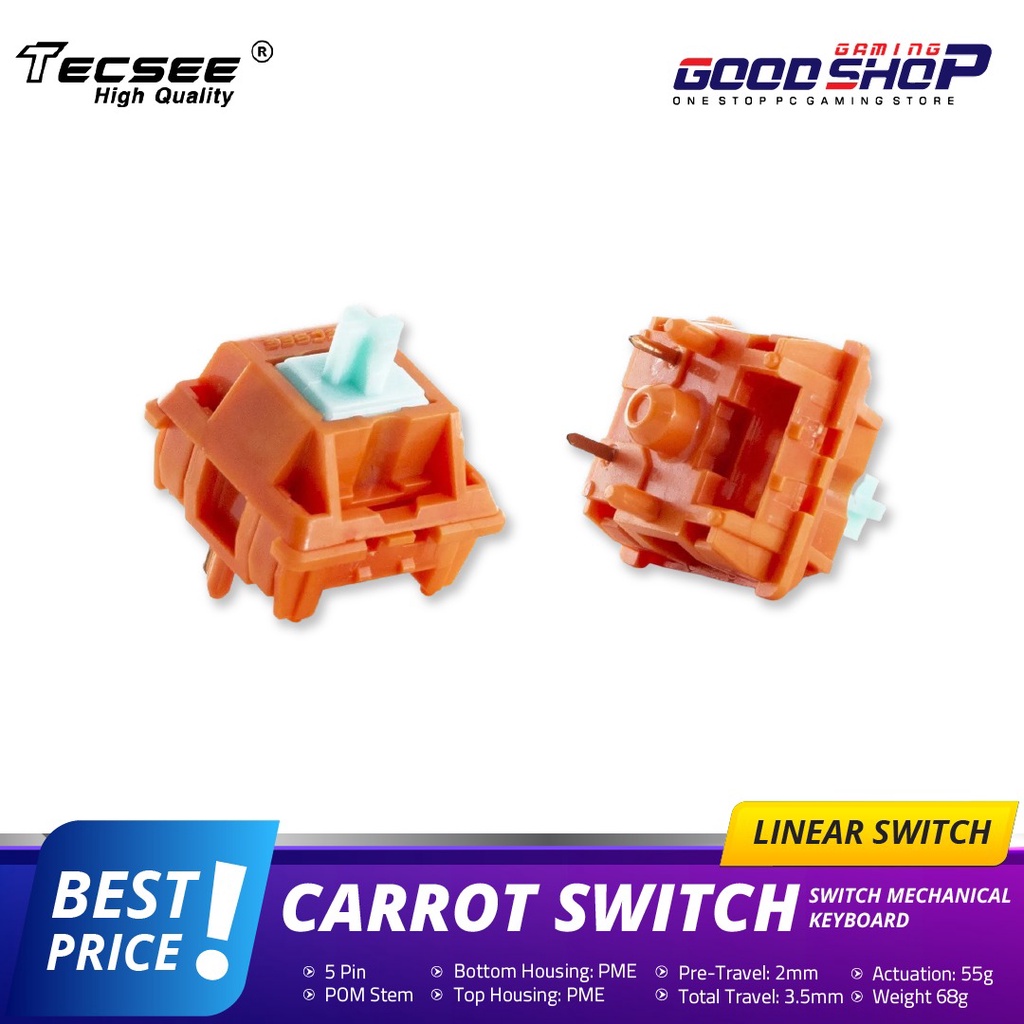 Jual Tecsee Linear Switch 68g Carrot Keyboard Switch Shopee Indonesia
