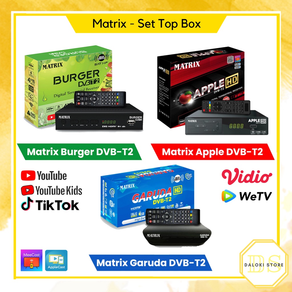 Jual Set Top Box TV Digital Matrix Apple Merah / Garuda DVB T2 ...