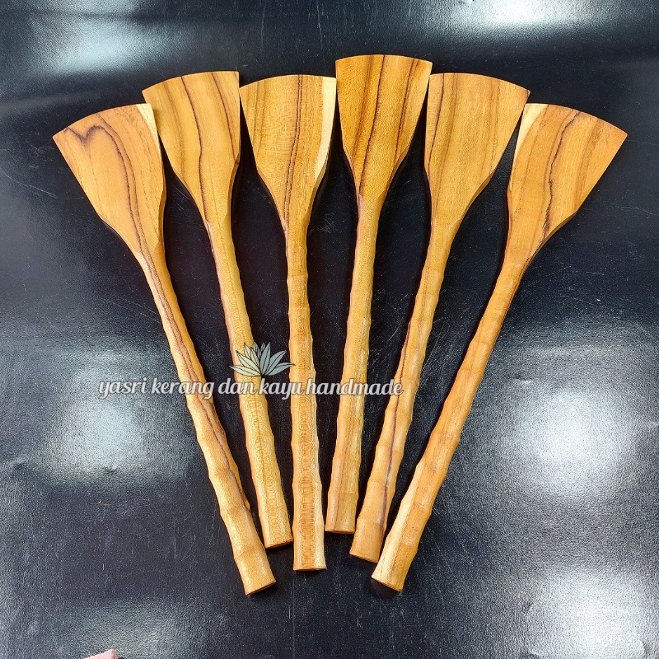 Jual Spatula kayu jati panjang 35 cm Sutil kayu oseng Shopee Indonesia