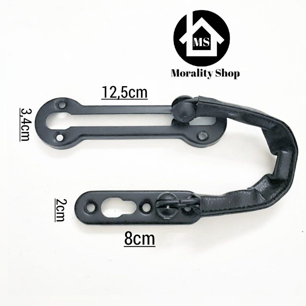 Jual Grendel Rantai Pengaman Pintu Tambahan Hitam 45B Grender Rantai ...