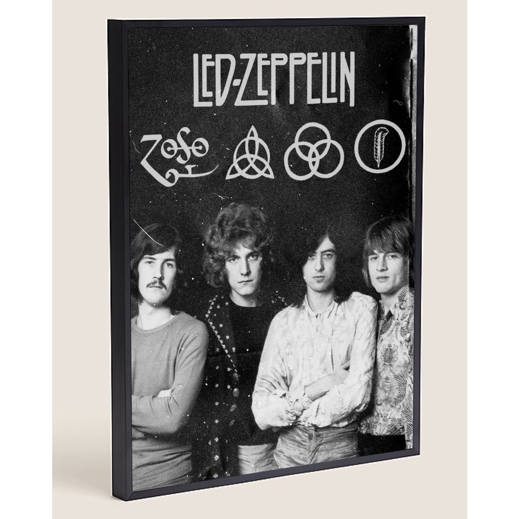 Jual Poster Frame A3 Led zeppelin | Frame Hitam | Shopee Indonesia