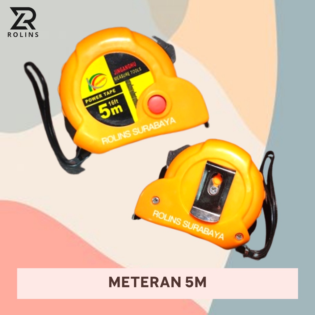 Jual Meteran 5M Meteran 5 Meter Meteran Tukang Measuring Tape 5M Roll ...