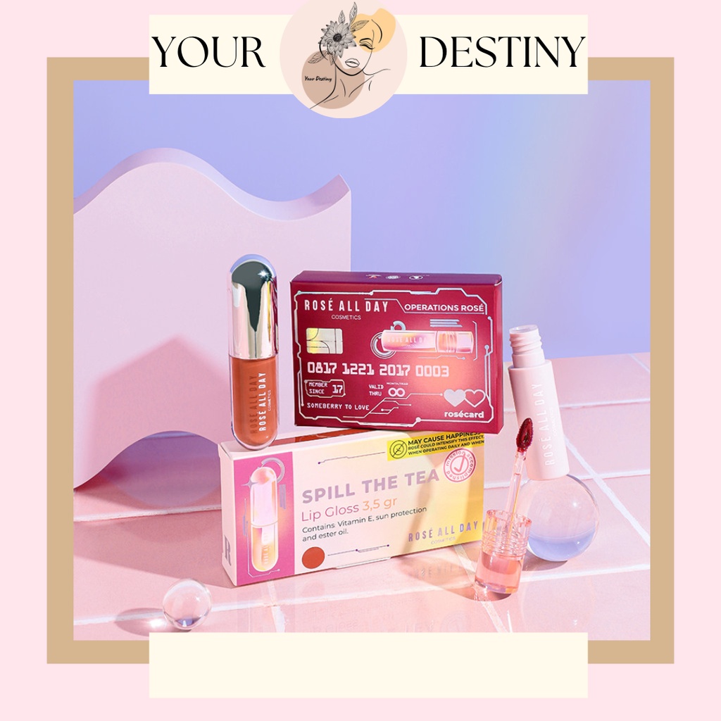 Jual ROSE ALL DAY Lip Gloss Chill Pill Posh Pill Spill The Tea