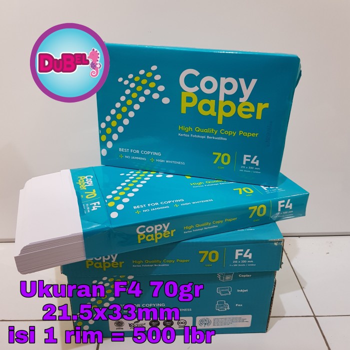 Jual KERTAS HVS F4 / FOLIO 70 GR COPY PAPER / HVS F4 MURAH / 1 RIM 500 ...