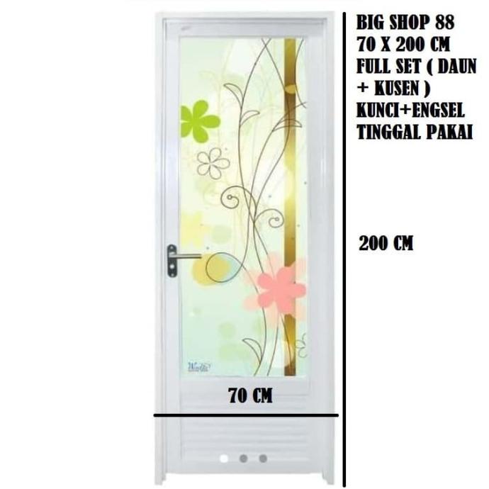 Jual PINTU ALUMUNIUM PINTU ALUMINIUM GALVALUME DOOR 3/4 KACA KOKOH