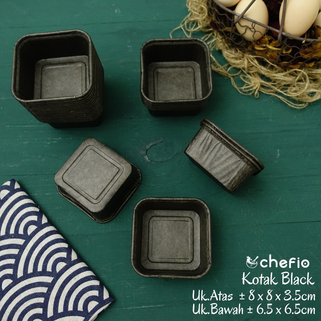 Jual Chefio Paper Cup Cupcake Case Persegi Kotak Kertas Muffin Roti Kue ...