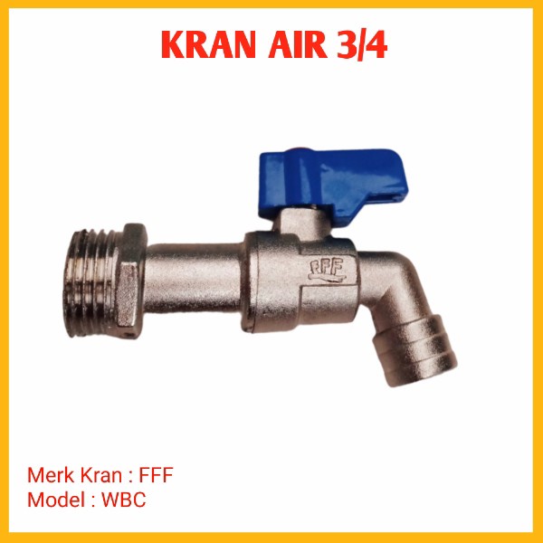 Jual Kran Air 3/4 fff , Kran Besi WBC ,kran tembok 3/4 wbc fff | Shopee ...
