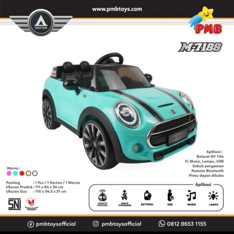 Jual Mobil Aki Mini Cooper PMB-7188 | Shopee Indonesia