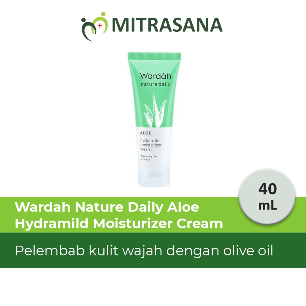 Jual Wardah Nature Daily Aloe Hydramild Moisturizer Cream 40 Ml ...