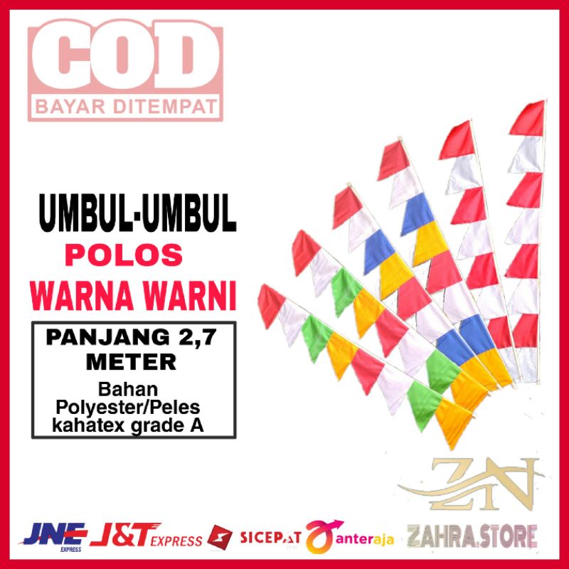 Jual BENDERA UMBUL UMBUL POLOS WARNA WARNI UKURAN FULL METER Shopee Indonesia