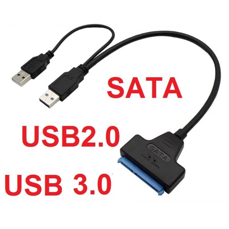 Adapter Converter Hard Disk SATA to untuk HDD SSD  Converter USB to SATA(22pin)