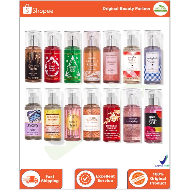 Jual BBW Bath and Body Works BODY MIST TRAVEL SIZE Into The Night