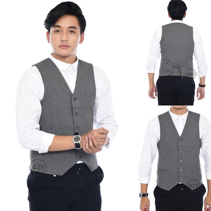 Jual Vest Rompi Jas Pria Formal Kerja Kantor Premium High Quality