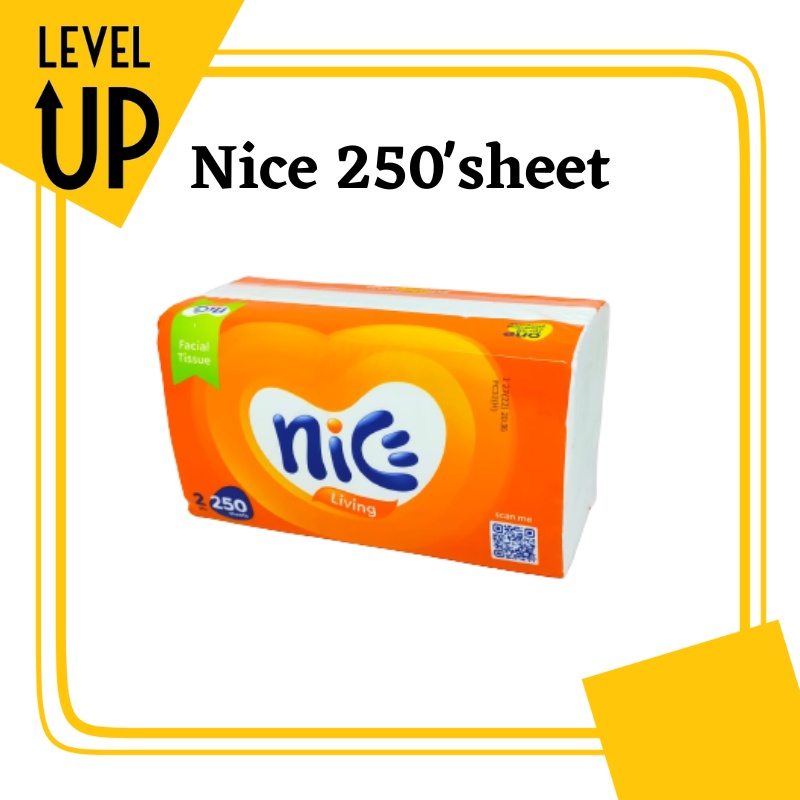 Jual FACIAL TISSUE NICE 250'S / NICE Tisu Wajah soft pack 250 Sheets x ...