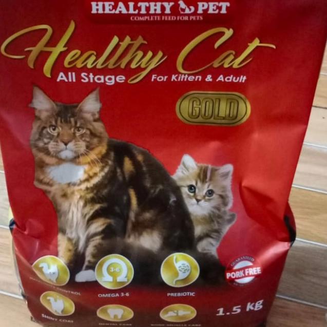 Jual Makanan Kucing Healthy Cat gold fresh pack 1.5 kg - for kitten and ...