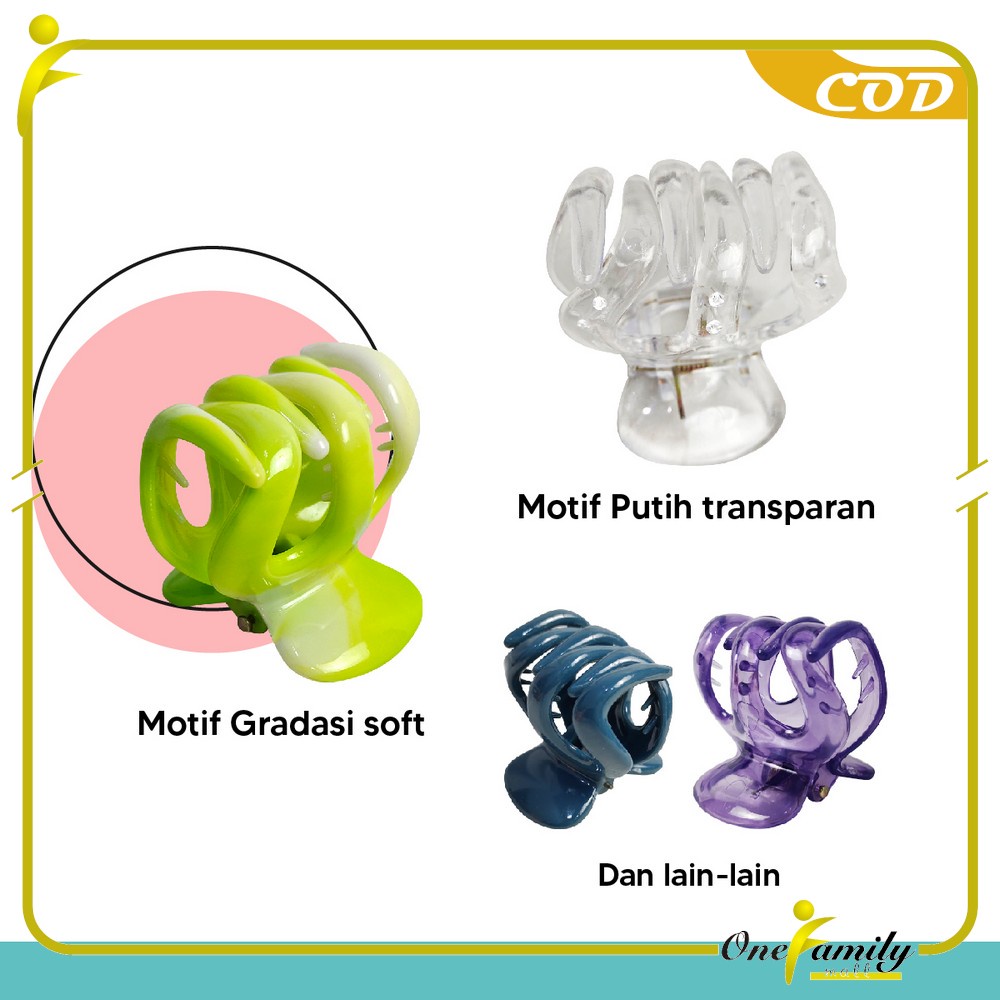 Jual ONE-C746 Jepit Rambut Jedai Aneka Warna Cakar 3 Ukuran 5cm ...