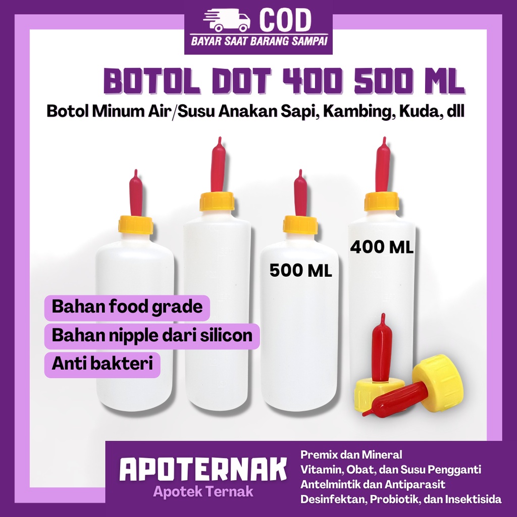 Jual DOT CEMPE MERAH KUNING & BOTOL 400-500 mL KAMBING DOMBA KUCING ...