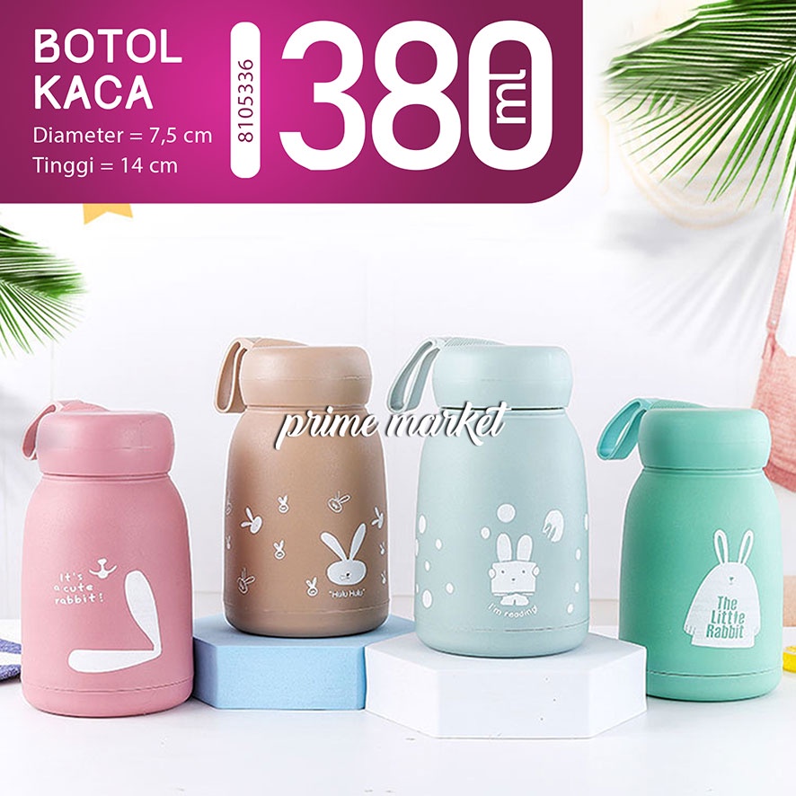 Jual Botol Kaca Rabbit Botol Minum Kaca Botol Minum Aesthetic Botol ...