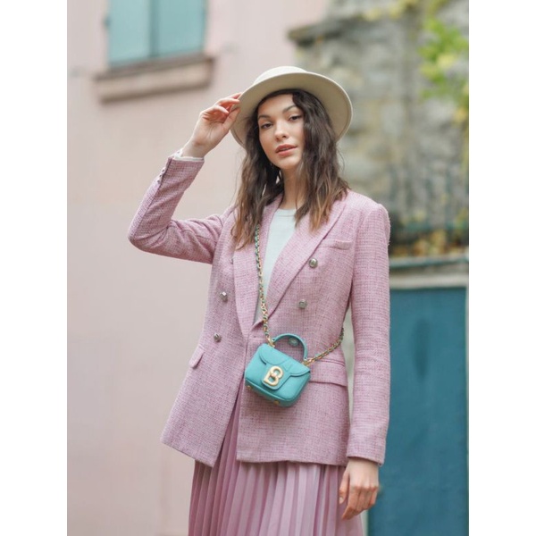alma flap bag micro - apricot (micro) buttonscarves / preloved  buttonscrarves, Fesyen Wanita, Tas & Dompet di Carousell