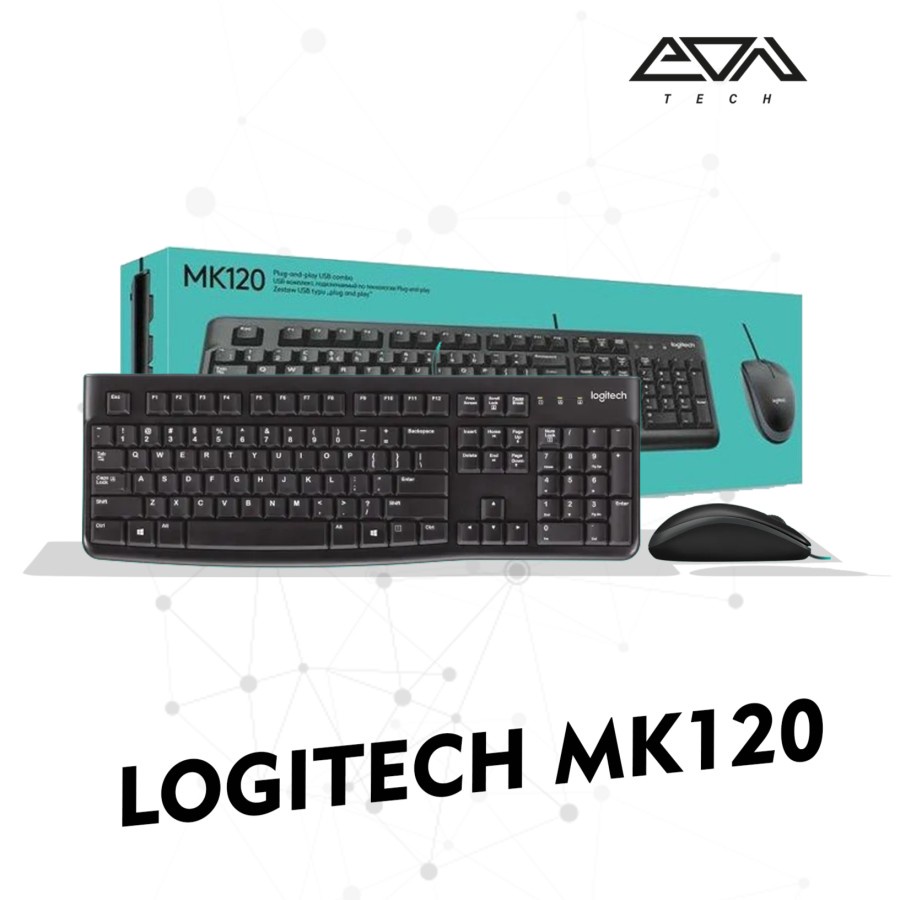 Jual Logitech MK120 USB Wired Corded Keyboard & Mouse Combo | Shopee ...