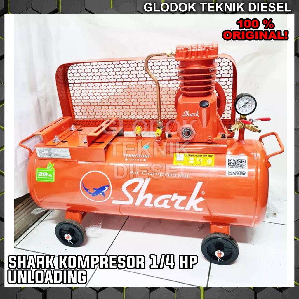 Jual SHARK Kompresor Angin 1/4 0.25 HP UNLOADING Air Compressor Tanpa ...