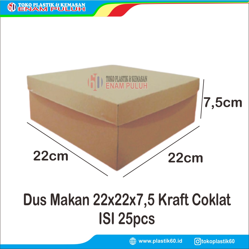 Jual Dus Dos Kotak Nasi Makan Kertas X Pcs Set Kue Roti Tart Kraft Polos Shopee Indonesia