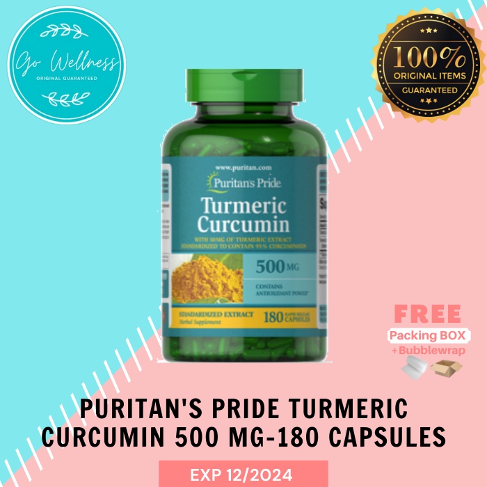 Jual Puritan's Pride TURMERIC CURCUMIN 500 MG 180 Kapsul Kunyit Puritan ...