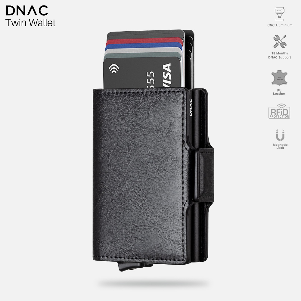 Jual DNAC TWIN Wallet Card Holder RFID Dompet Kartu - BLACK - DEFECT ...
