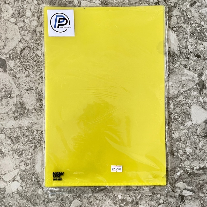Jual Map L Plastik Folder One Transparan Kuning 1 Pack | Shopee Indonesia