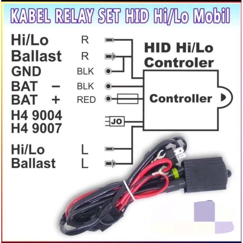 Jual Kabel Relay Set Hid Motor Mobil Projector Hid Projie Biled