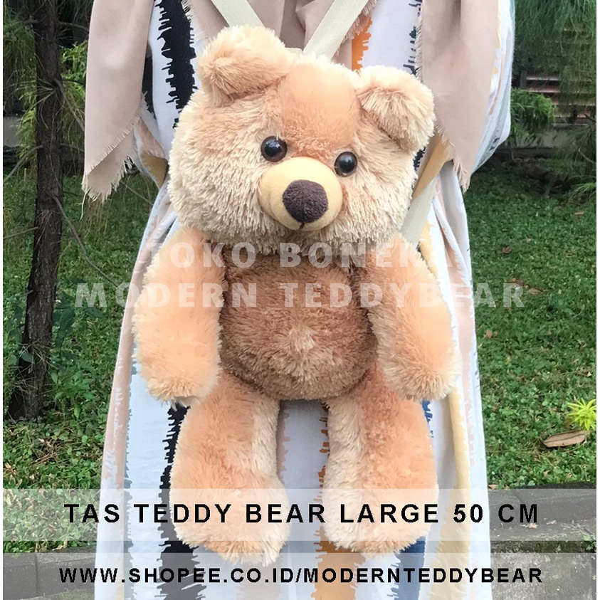 Jual TERMURAH! BONEKA TAS BERUANG TEDDY BEAR LARGE 50 CM HADIAH TAS ...