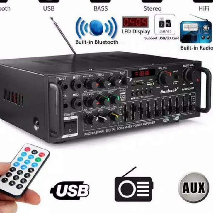 Jual Rekomendasi COD AMPLIFIER BLUETOOTH FLECO AVMP326BT AMPLI