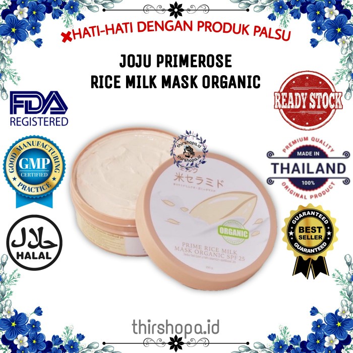 Jual (READY & ORIGINAL) JOJU PRIME RICE MILK MASK ORGANIC 250G BY