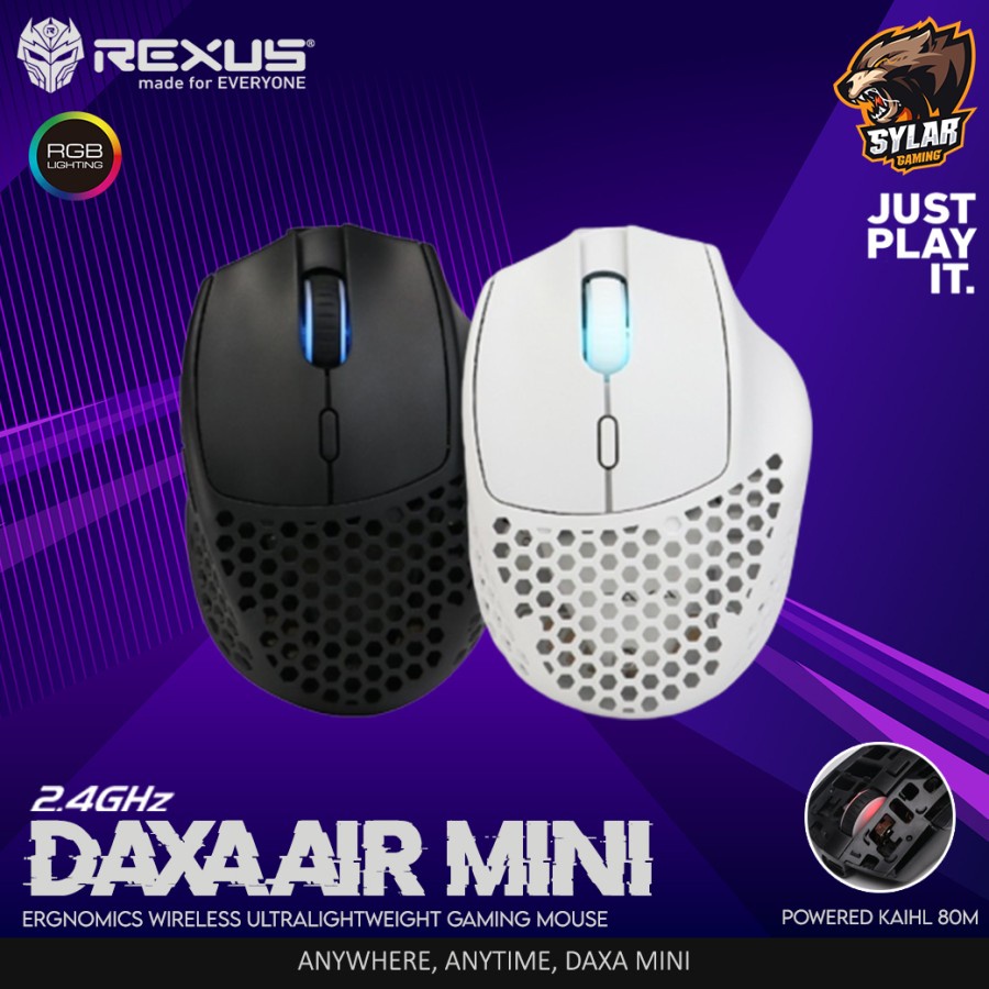 Jual Rexus Daxa Air Mini Wireless Gaming Mouse | Shopee Indonesia